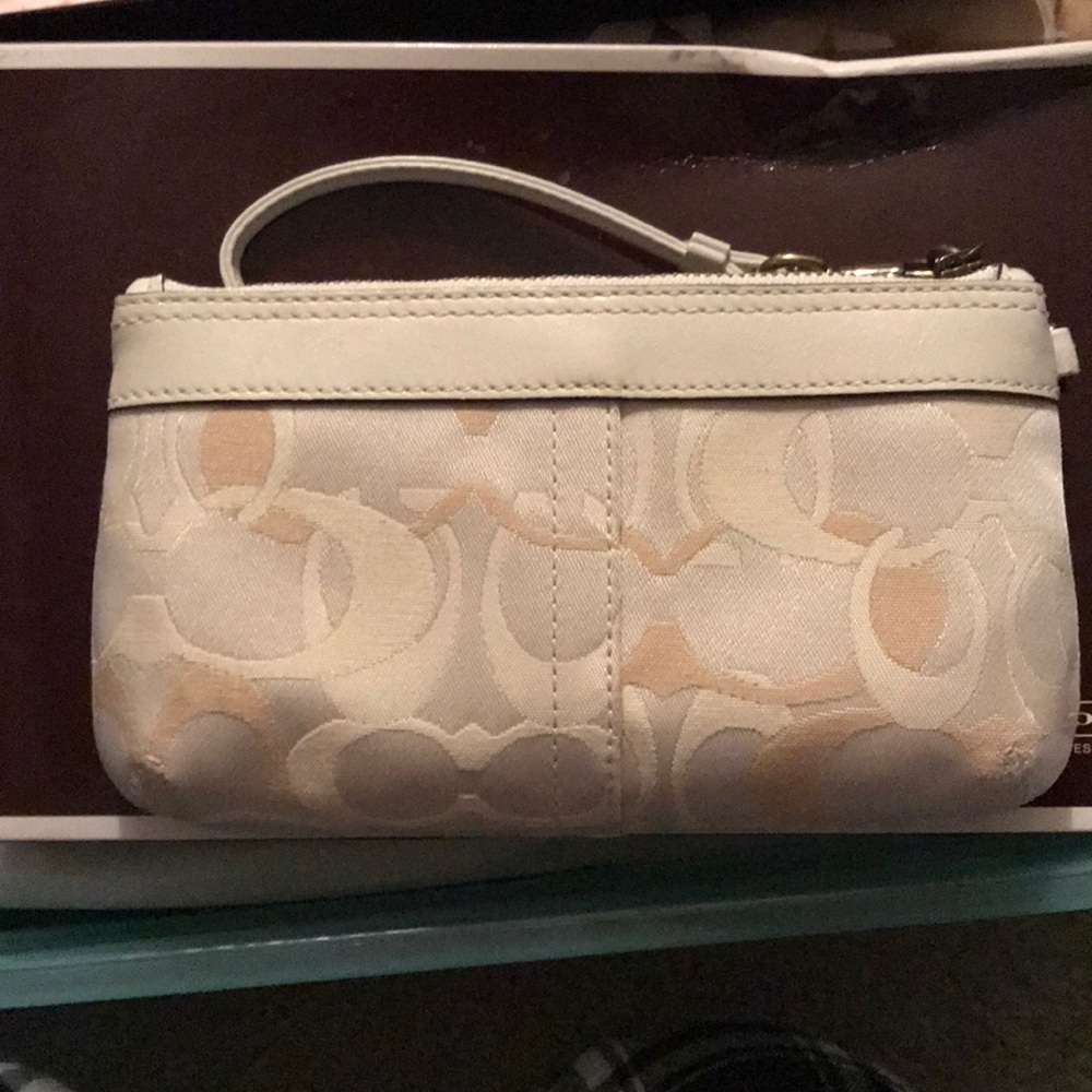 White coach wristlet